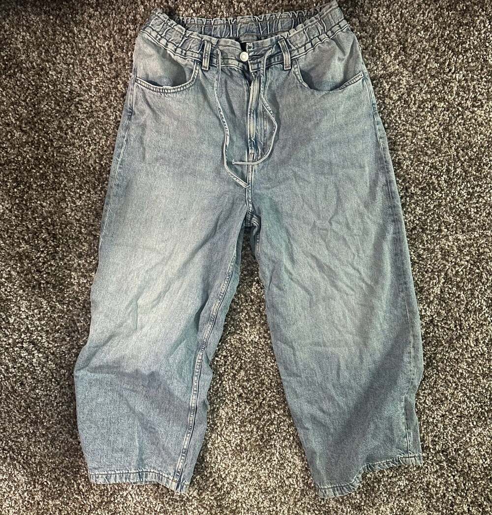 Y2K style H&M Super Baggy Fit Size M Blue Denim Pants